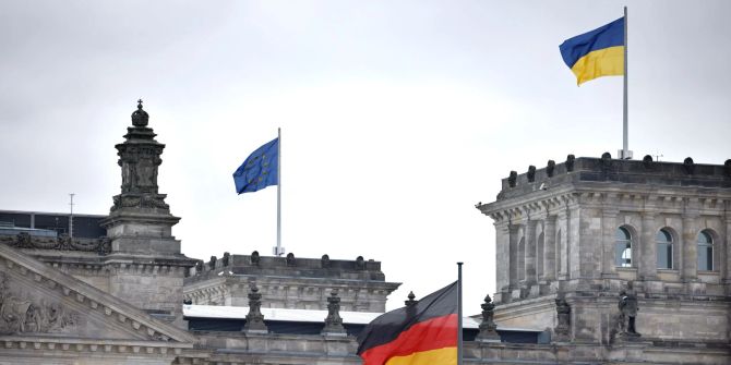 Deutschland Ukraine Flaggen