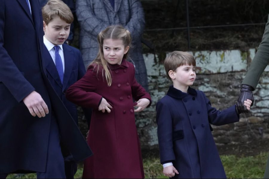 George, Charlotte und Louis auf dem Weg zum Gottesdienst im vergangenen Jahr.