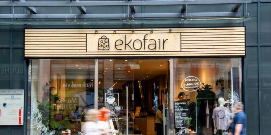 Das Kaufhaus «ekofair» in der Bremer Innenstadt. Foto: Sina Schuldt/dpa