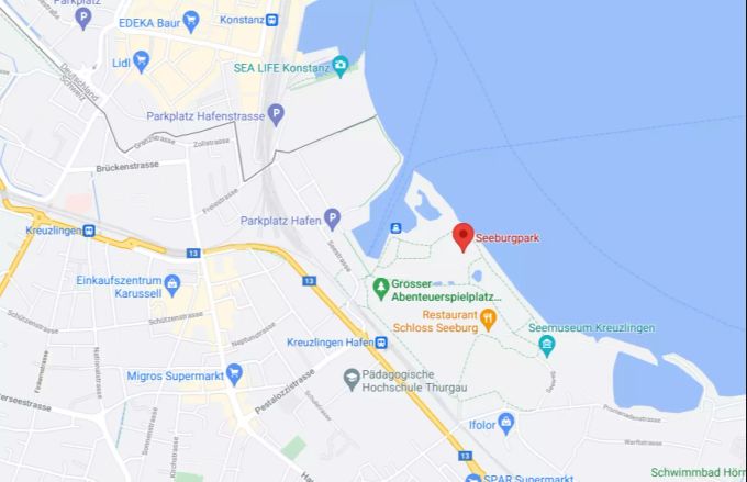 Der Seeburgpark in Kreuzlingen TG liegt nur unweit der deutschen Grenze. Seeburgpark Kreuzlingen TG