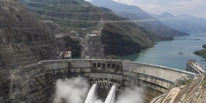 Ein Überblick über das Baihetan Wasserkraftwerk in China. (Symbolbild) china