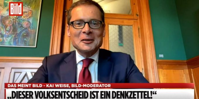 Roger Köppel war zu Gast in einer «Bild»-Spezialsendung und erklärte das Schweizer Nein zum CO2-Gesetz. Roger Köppel