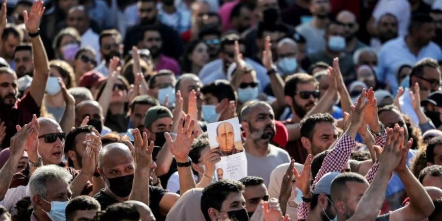 Demonstranten in Ramallah