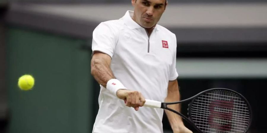 Auch Roger Federer zog in London ins Achtelfinale ein. Foto: Tim Ireland/AP