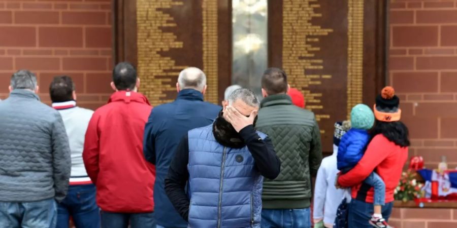Gedenktafel für die Opfer in Liverpool
