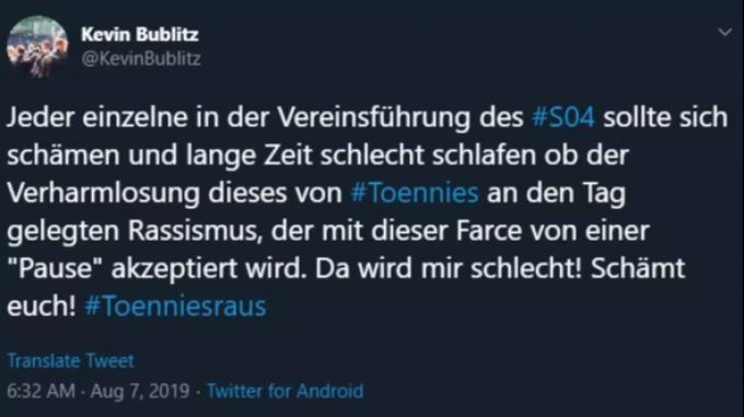 Die Vereinsführung sollte sich schämen. Schalke 04