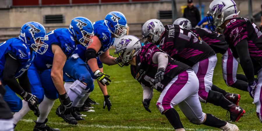 Die Offensive Line in Aktion, Bild von Harris Dinger