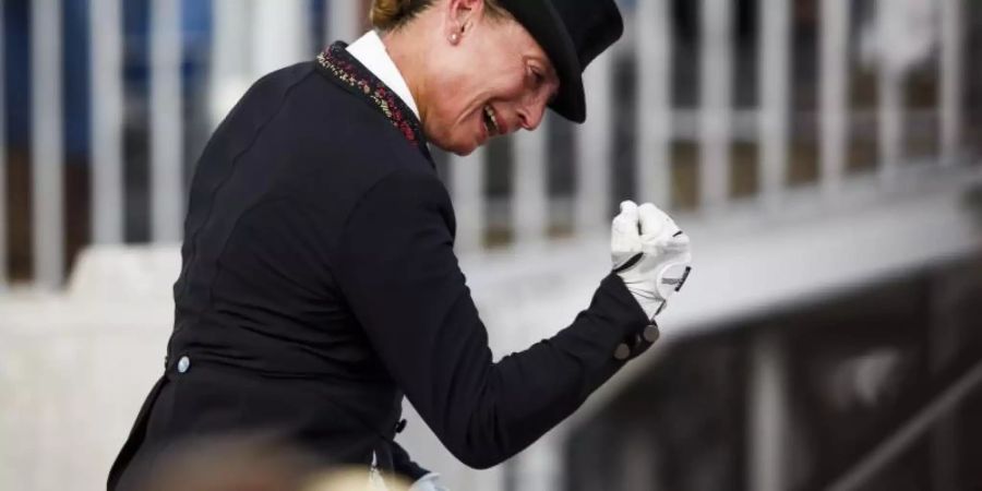 Isabell Werth erhielt eine Bewertung von 76,255 Prozent und wurde vor Dorothee Schneider Erste. Foto: Sharon Vandeput/Sportfoto-Lafrentz