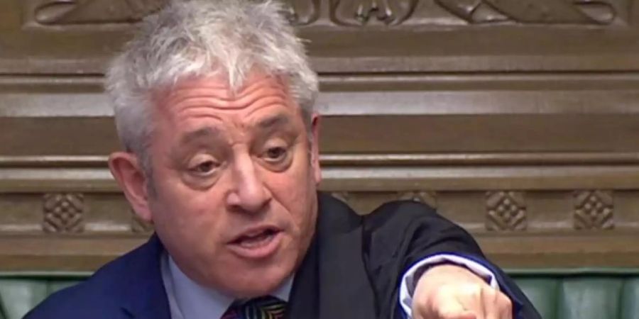 Parlamentspräsident John Bercow Mitte Februar bei einer Debatte im Unterhaus zum Stand der Brexit-Vorbereitung. Foto: House Of Commons/PA Wire