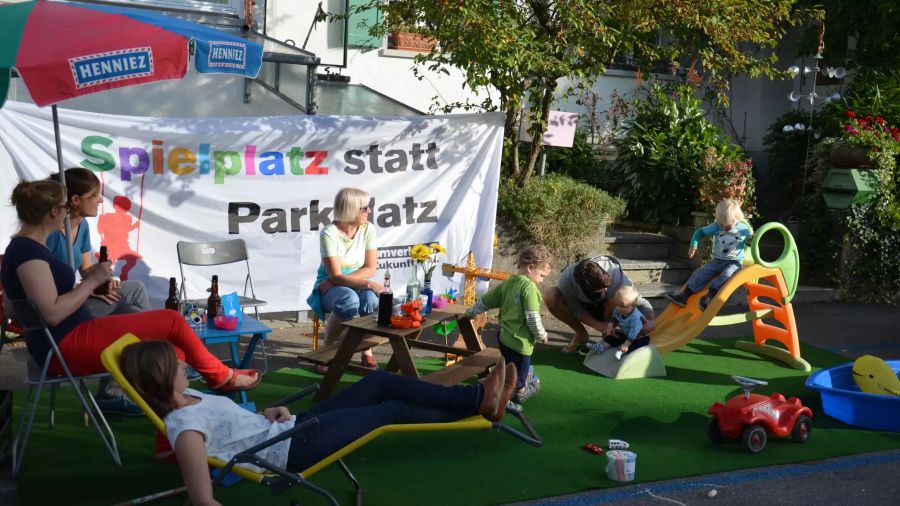 Spielplätze statt Parkplätze am Park(ing) Day.