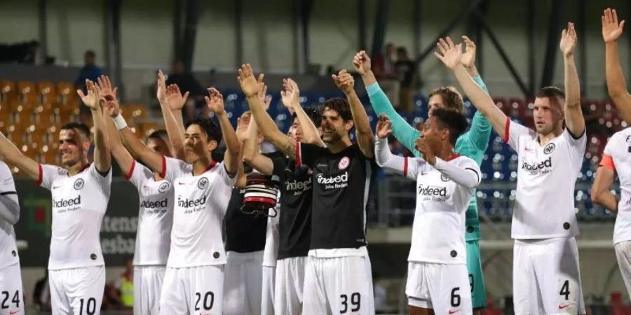 Im Hinspiel in Vaduz konnten die Eintracht-Profis einen Kantersieg bejubeln. Foto: Karl-Josef Hildenbrand
