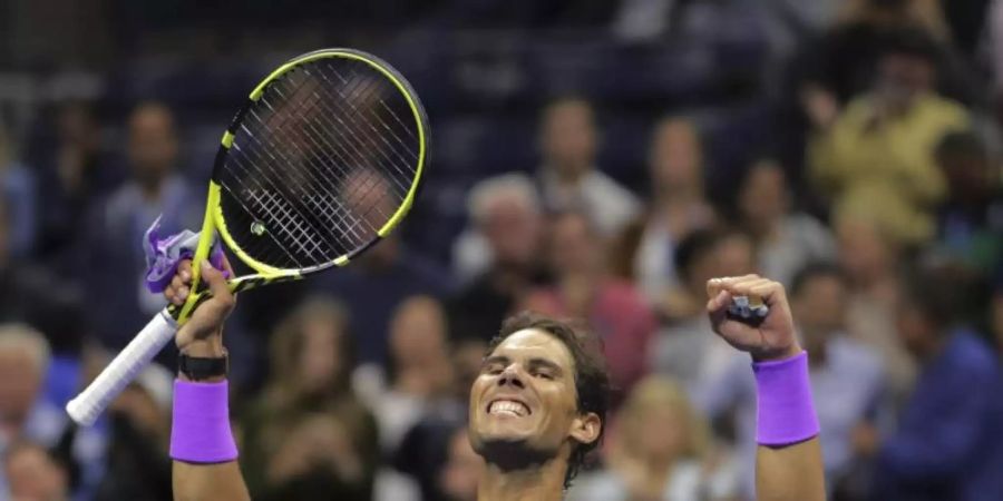 Zum fünften Mal im Endspiel der US Open: Rafael Nadal. Foto: Charles Krupa/AP