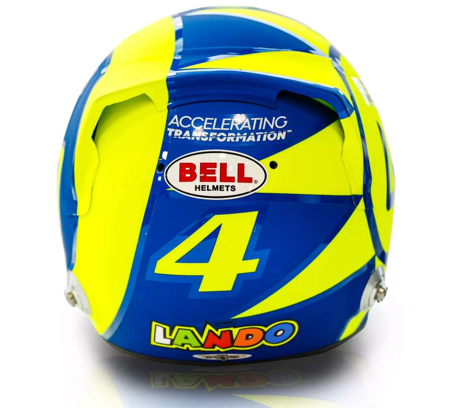 Lando Norris trägt in Monza einen Spezialhelm.