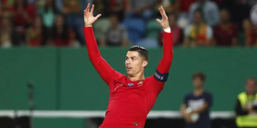 Erzielte den Treffer zum 2:0 für Portugal: Superstar Cristiano Ronaldo. Foto: Armando Franca/AP/dpa