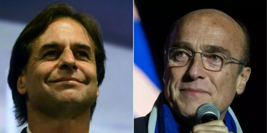 Die Kandidaten Lacalle Pou (l.) und Martínez