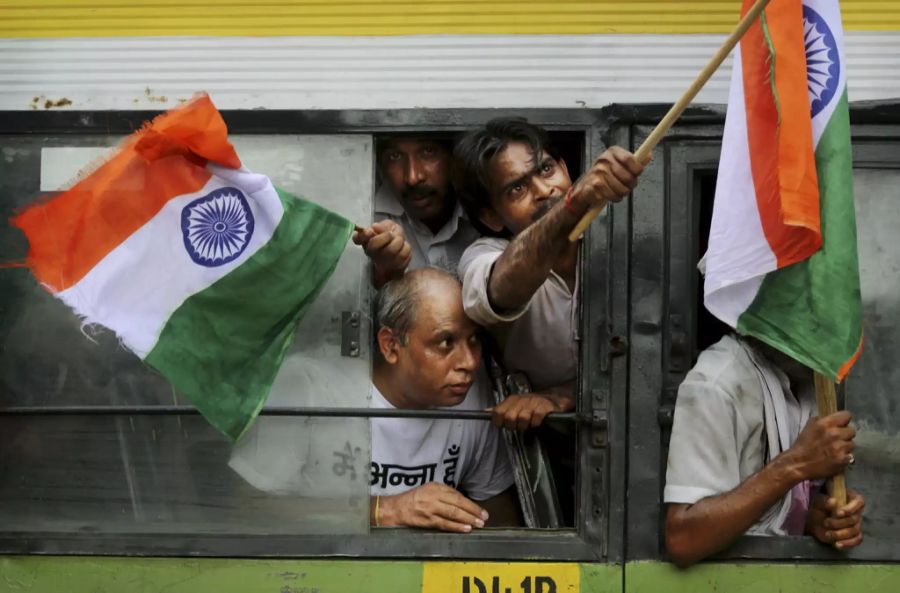 indien streik flagge