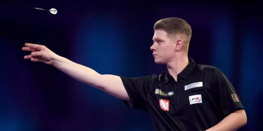 Nico Kurz ist bei der Darts-WM ausgeschieden. Foto: John Walton/PA Wire/dpa