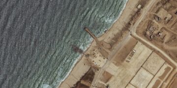 Humanitärer Pier Gaza Luftbild