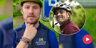 Velohelm offen - Nati-Star Shaqiri kriegt Nachhilfe der Basler Polizei