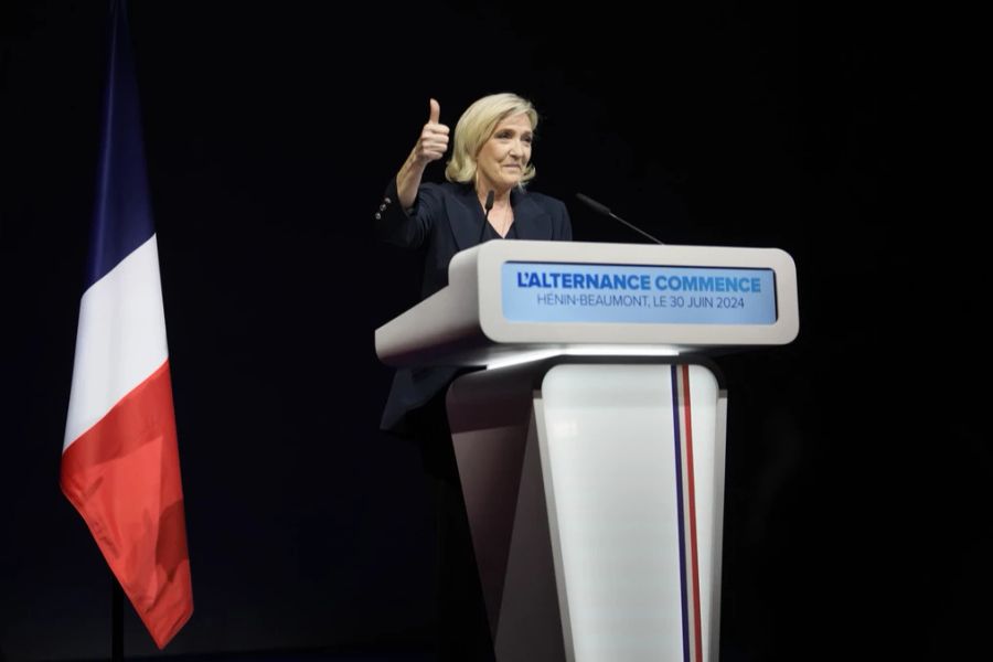 Gewinnerin ist Marine Le Pen und ihr rechter Rassemblement National.