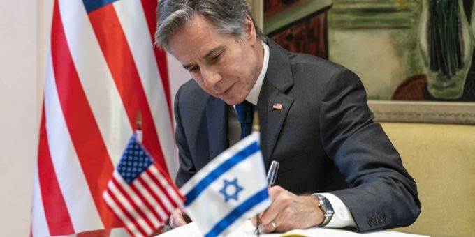 US-Aussenminister Antony Blinken befindet sich aktuell in Israel. antony blinken israel