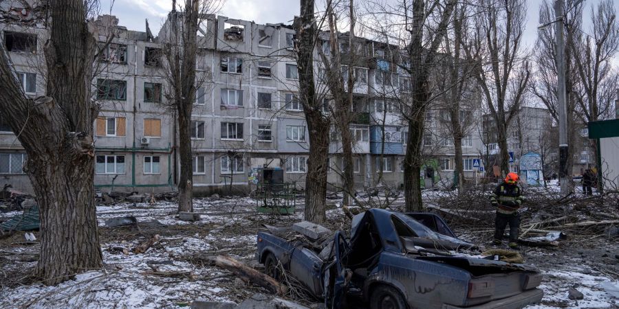 Pokrowsk - eine weitere schwer zerstörte Stadt in der Ukraine. (Archivbild)