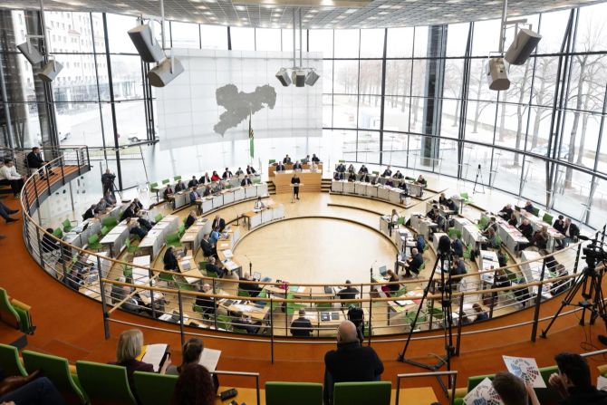 polizei landtag sächsischen