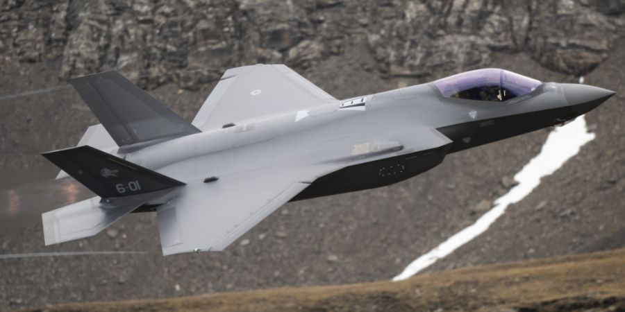 Ein italienischer F-35-Kampfjet am Axalp-Fliegerschiessen im Berner Oberland. Starten die neuen Kampfjets regelmässig in der Schweiz, braucht es zusätzliche Lärmschutzmassnahmen. (Ar...