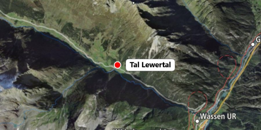 Der Unfall passierte oberhalb von Wassen.