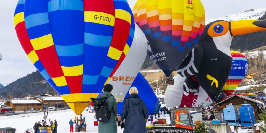 350 Ballonfahrten konnten im Rahmen des internationalen Ballonfestivals in Château-d'Oex VD durchgeführt werden. (Archivbild)