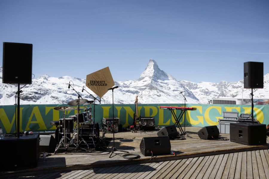 Die Bühne auf dem Riffelberg oberhalb von Zermatt.