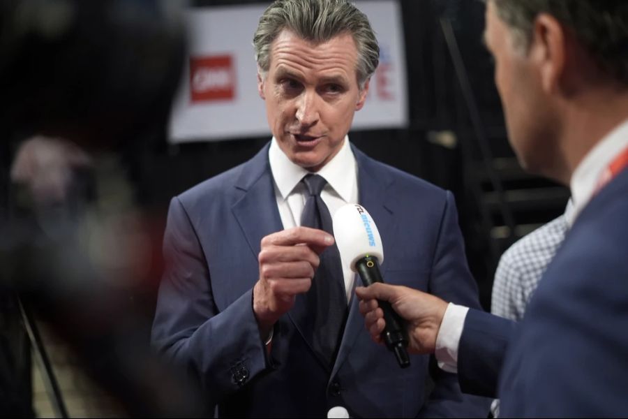 Auch der kalifornische Gouverneur Gavin Newsom stellt sich hinter Joe Biden.