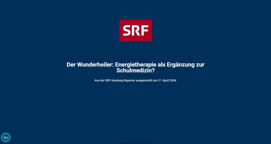 Wunderheiler Hannes Jacob hat auf seiner Webseite das SRF-Logo benutzt.