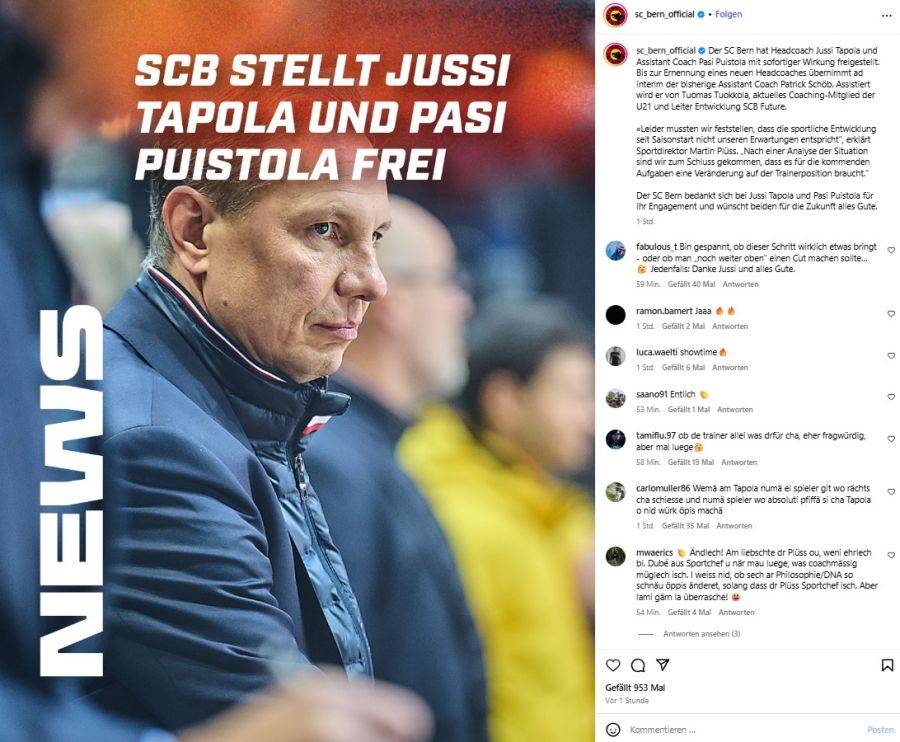 SC Bern Trainer