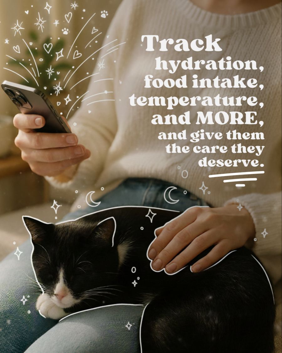 AI-Tails trägt dazu bei, das Wohlbefinden Ihrer Katze zu verbessern. Das KI-gestützte System passt sich fortlaufend den individuellen Verhaltensmustern Ihres Tieres an und identifiziert mögliche Probleme, bevor sie kritisch werden.