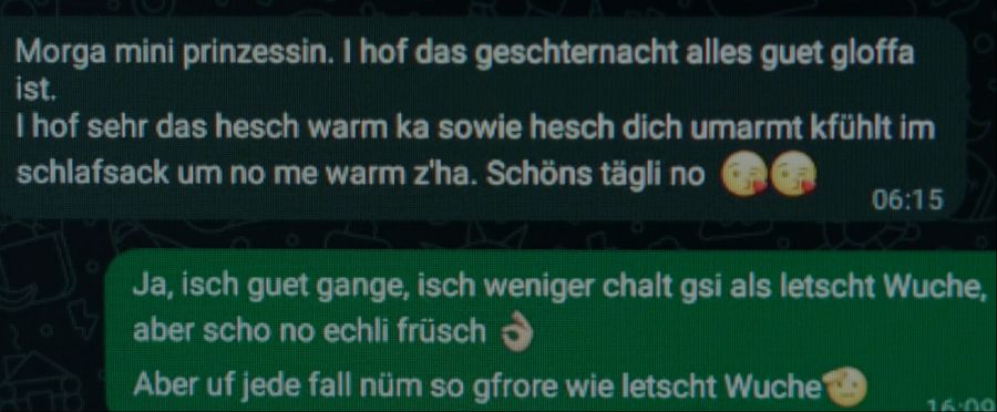 Diese Nachrichten schickte ein Vorgesetzter der Schweizer Armee einer Armeeangehörigen.