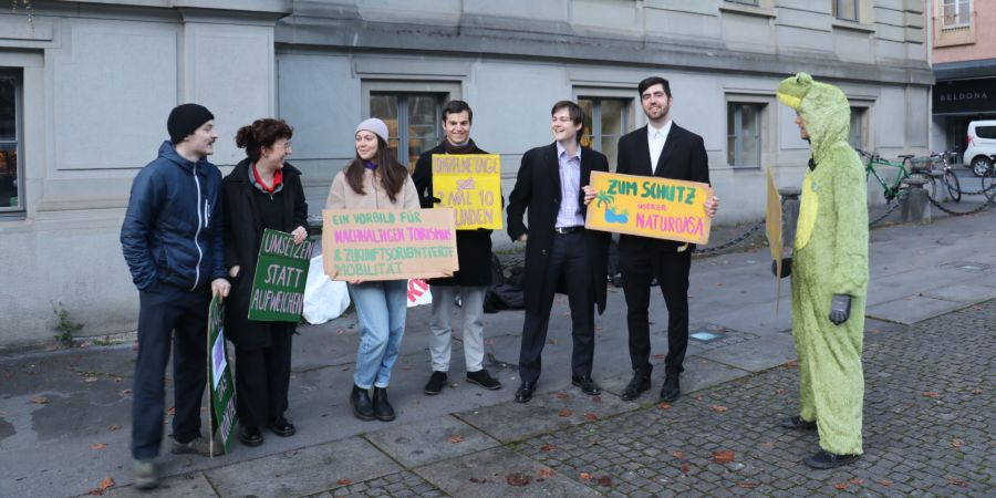 Rathaus Glarus Junge Grüne Demo