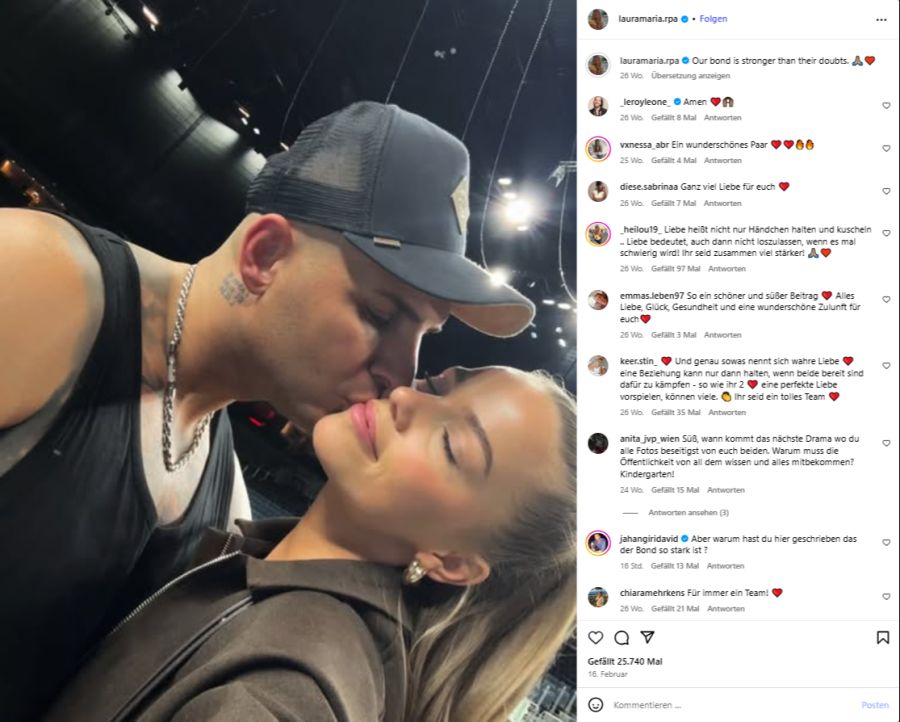 Die Pärchen-Bilder auf Instagram haben die beiden noch nicht gelöscht.