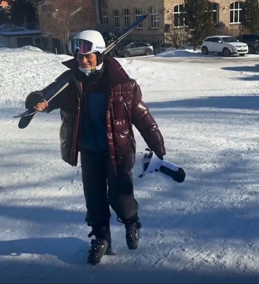 In St. Moritz gehts ab auf die Ski.