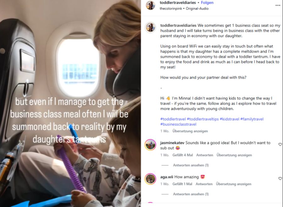 In der Hälfte des Fluges wird gewechselt, so können sich beide Elternteile ausruhen.