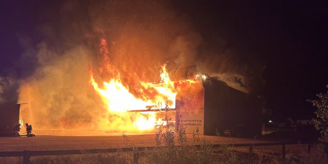 Brand Gartengebäude