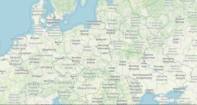 Als direktem Nachbarn kommt Polen in der europäischen Ukraine-Politik eine besondere Rolle zu. Karte Europa Polen Ukraine