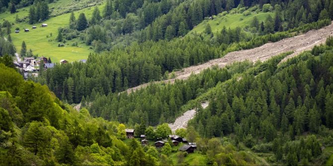 Gletscherabbruch im Wallis