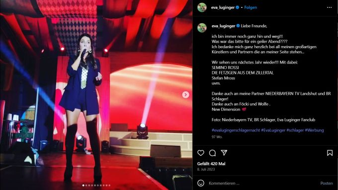 Die Rückkehr von Eva Luginger sorgt für Freude in der Schlager-Community. Eva Luginger