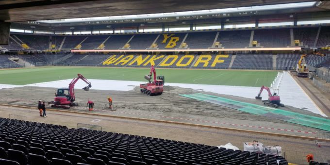 Im Wankdorf laufen die Vorbereitungen für die Frauen-EM. yb