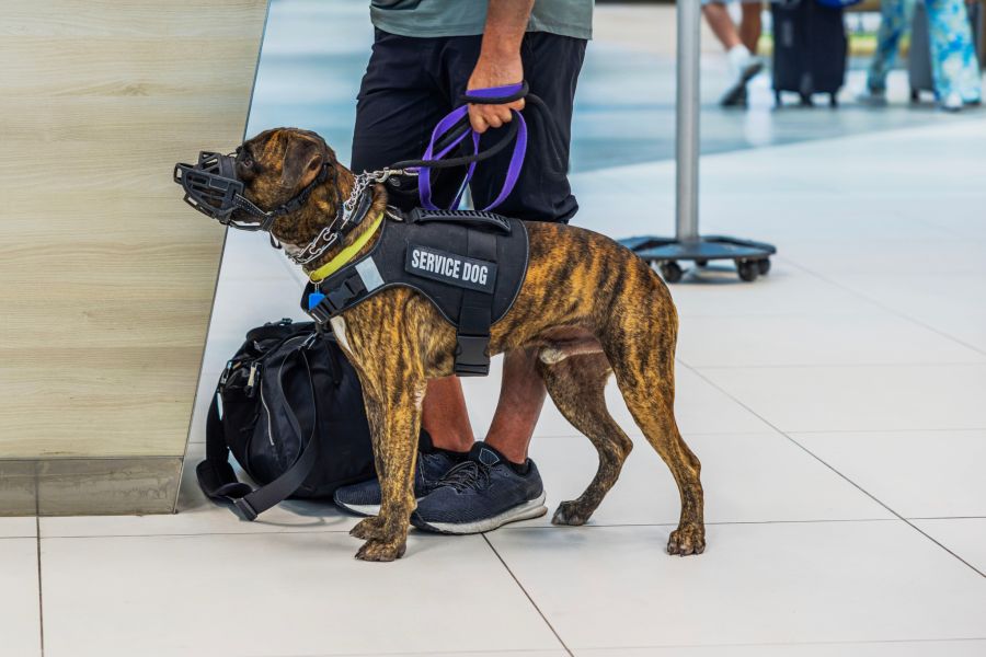service dog mit maulkorb