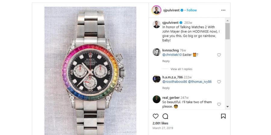 Instagram, Rolex Daytona