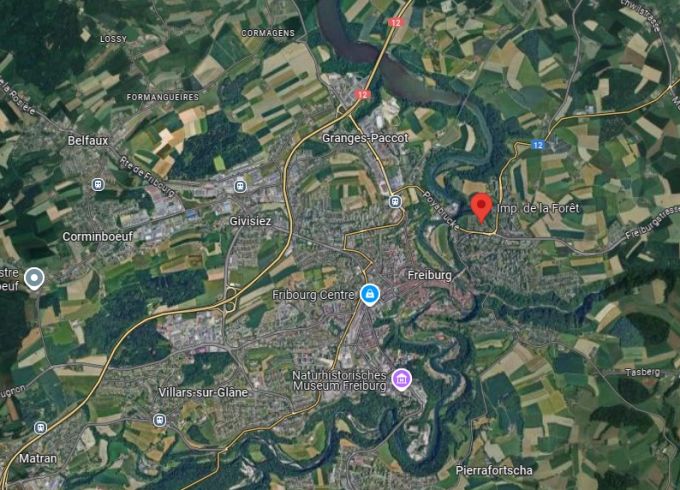 Hier ereignete sich das Feuer. Freiburg