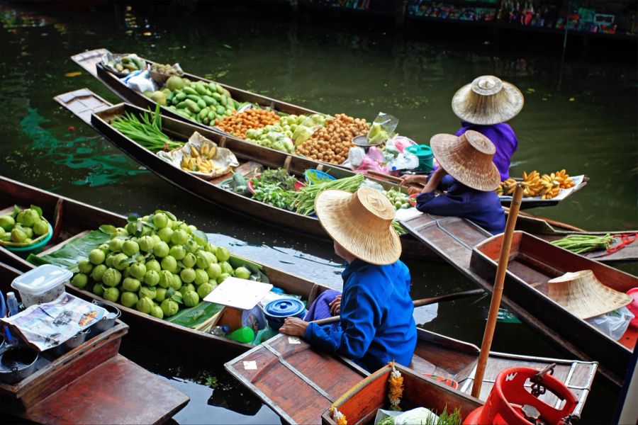 Floating Market, Asien