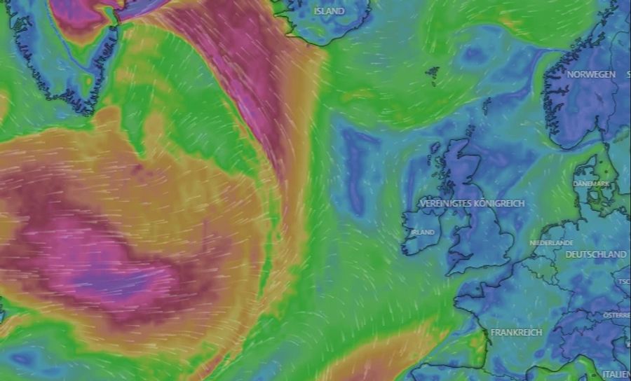 Über dem Atlantik braut sich aktuell eine Orkanserie zusammen. Daraus entwickeln sich auch mehrere Bomben-Zyklone.